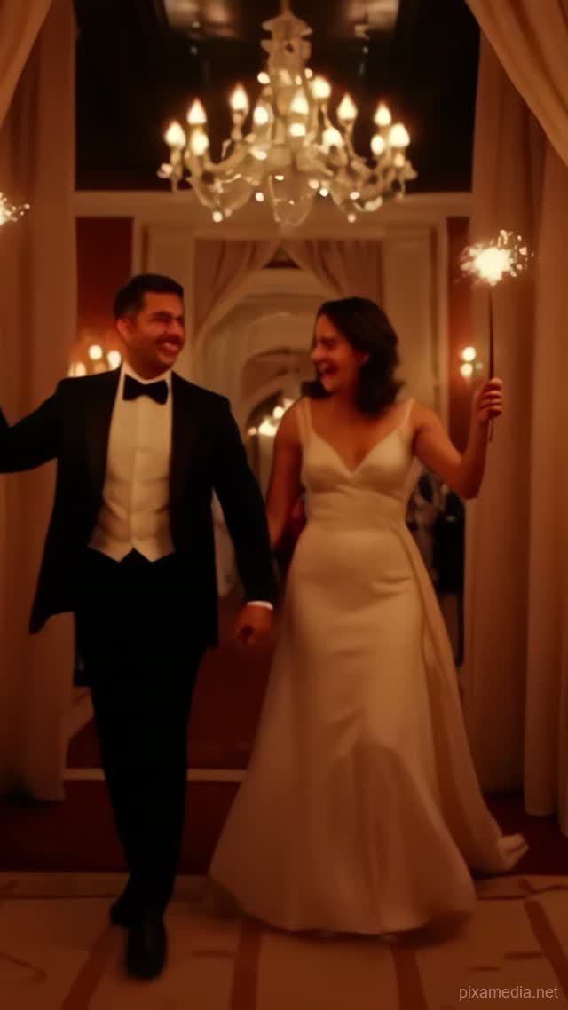Sparkler Exit in Ballroom - Wedding & Events AI stock